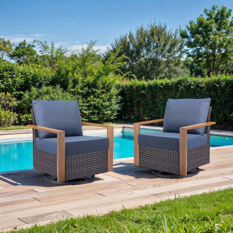 Pocassy 22"x24"x6" Inch Thick Cushions Pillows Indoor Outdoor Cushion 4 Set