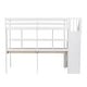 preview thumbnail 13 of 36, Modern Twin Size Loft Bed Frame with Storage Staircase and Double Desks and Shelves