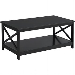 Wood 2-Tier Coffee Table End Table with Storage Shelf - Bed Bath ...