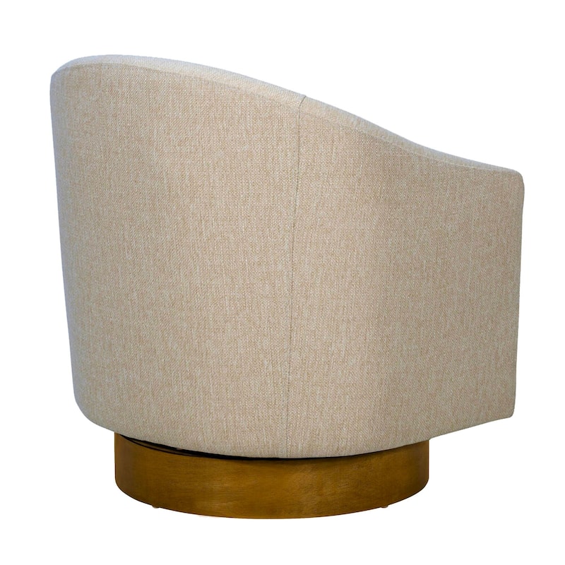 Madison Park Ashton Upholstered Swivel Chair with Wood Base