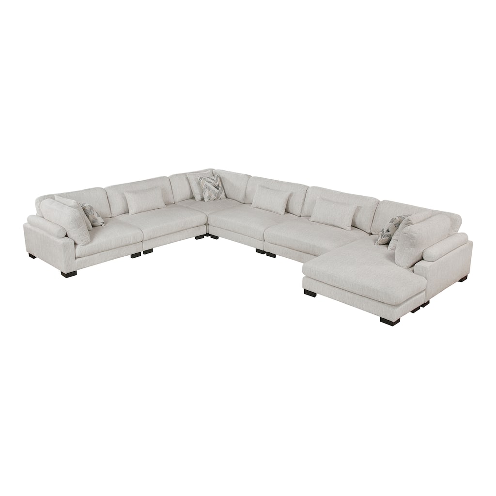 Abbeville Microfiber 6-Piece Modular Sectional with Chaise