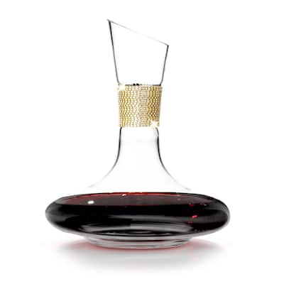 Berkware Red Wine Decanter - Large Wide Base Decanter with Sparkling Rhinestone