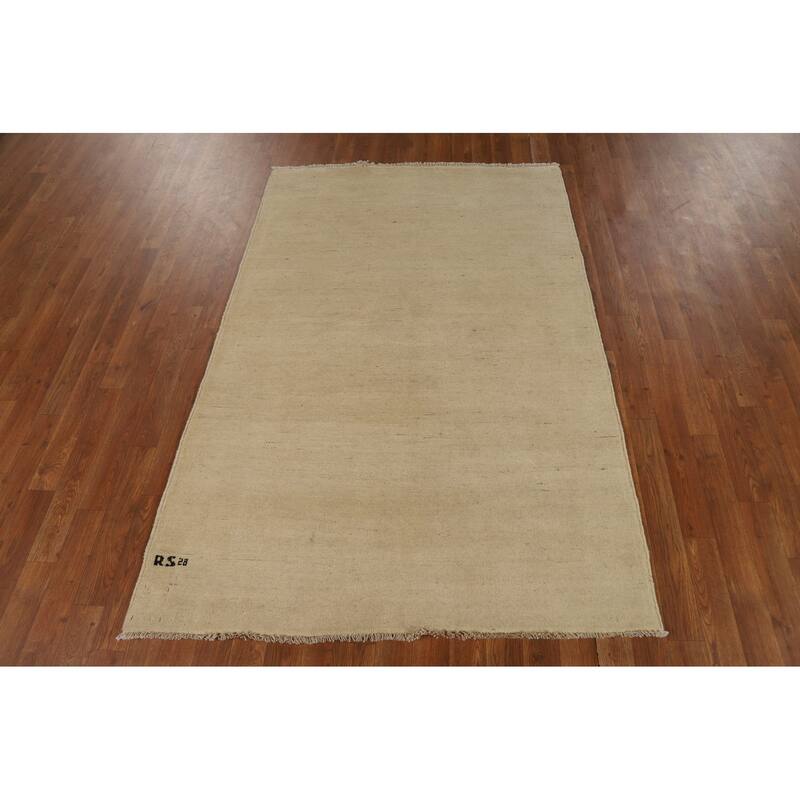 Contemporary Gabbeh Oriental Accent Rug Hand-Knotted Wool Carpet - 4'0"x 6'0"