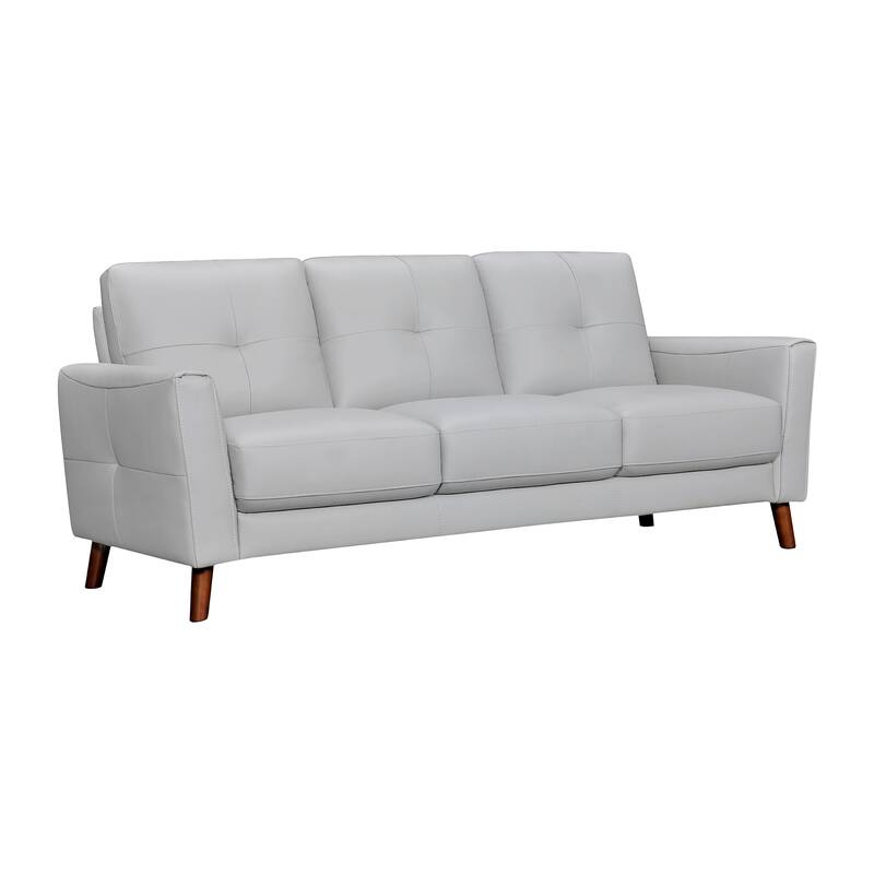 Almafi 82" Dove Gray or Brown Leather Sofa by Armen Living