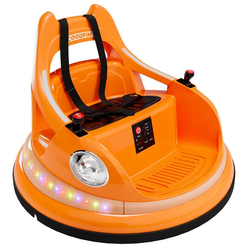 12V Electric Bumper Car Ride On Toys for Kids Best Gifts - Orange