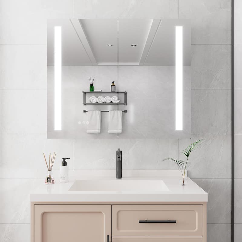 36 x 30 inch Medicine Cabinet with LED Vanity Mirror