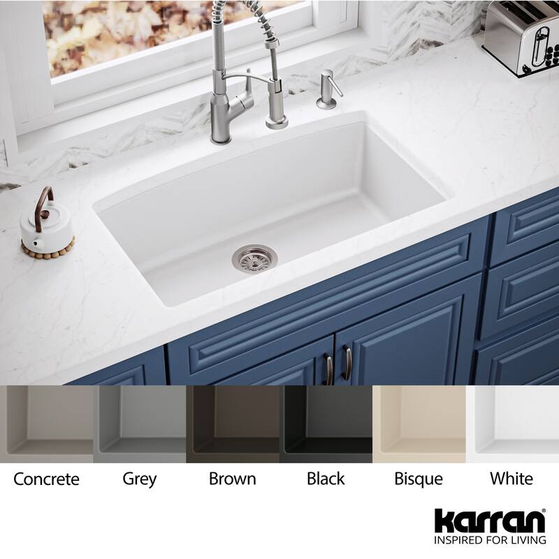 Karran Undermount Quartz Double Bowl Kitchen Sink