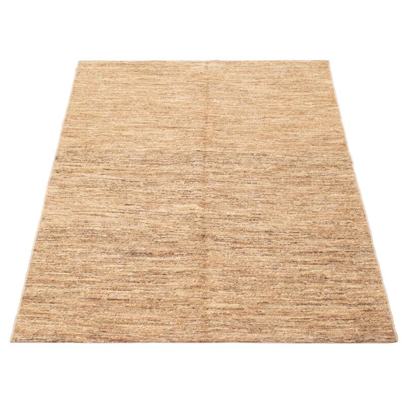 ECARPETGALLERY Flat-Weave Natural Brown Wool Tapestry Kilim - 4'9 x 6'7
