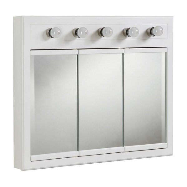 Shop Design House 532390 36" Framed Triple Door Mirrored ...