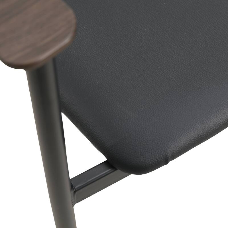 Leather Dining Chair with Stainless Steel Frame Set of 2 Kora Series
