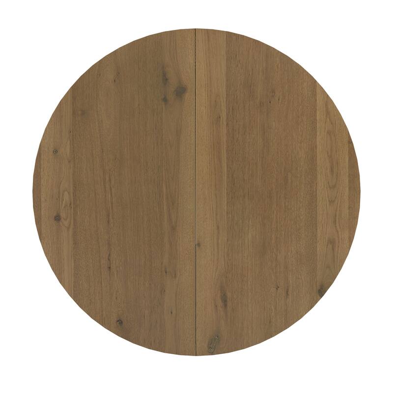 Harstad 42"-60" Wood Finish Extendable Round Dining Set with Curved Back Chairs by iNSPIRE Q Modern