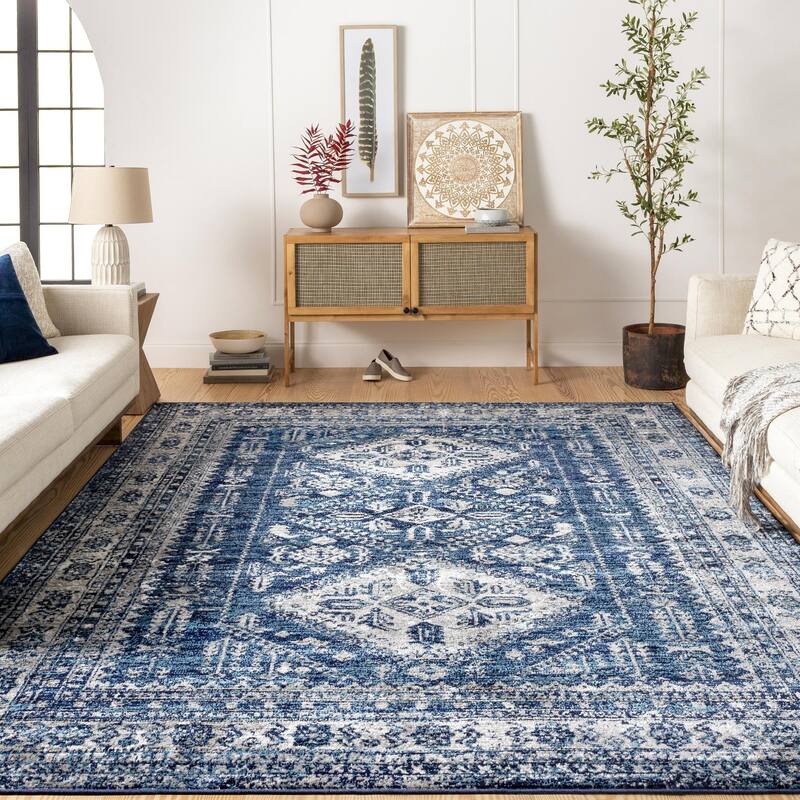 Livabliss Monte Carlo Updated Traditional Medallion Area Rug
