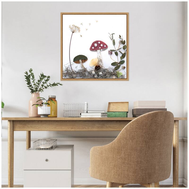 Kate and Laurel Mushroom No. 2 by Madeline Jeppesen Framed Canvas Wall Art Print