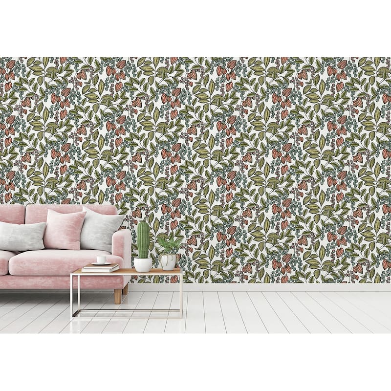 AS Creation Leif White Vine Trail Wallpaper