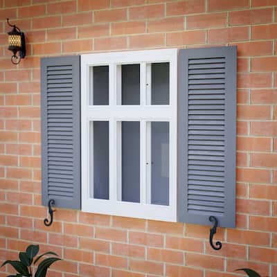 Black Aluminium Shutter Dog Holders 6.5" L S-Style External Shutter Tieback Hardware with Screws Pack of 3 Renovators Supply