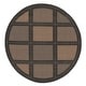 preview thumbnail 30 of 37, Dream Decor Rugs Pergola Checkers Indoor Outdoor Area Rug 7'6" Round - Cocoa/Black