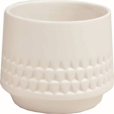 White With kernal Pattern Planter