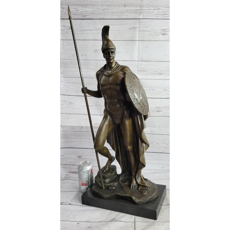 Greek Warrior Hero Achilles Hercules Odysseus Mythology Statue Sculpture Bronze Metal