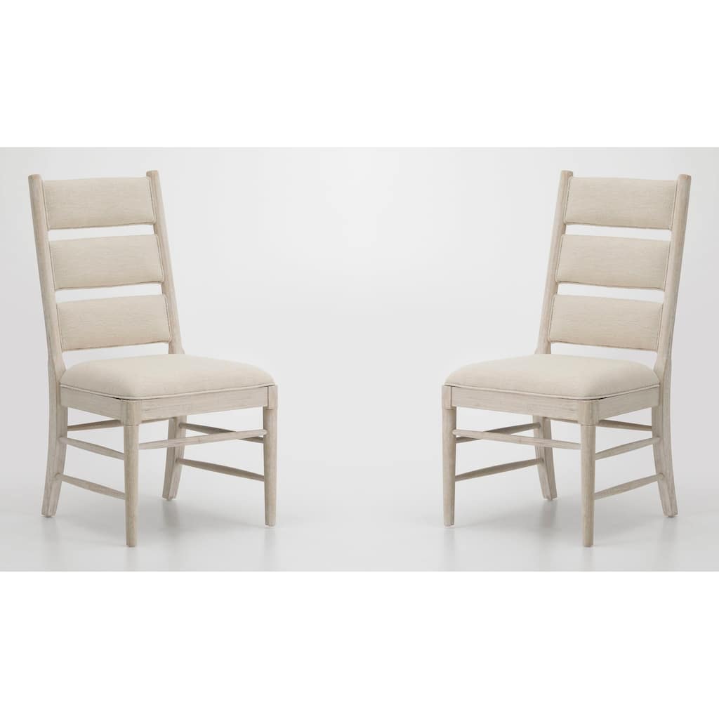 Magnussen Home Herringbone Ridge Clara Natural Upholstered Dining Side Chair Two Pack - 21''W x 24.25''D x 40.5''H
