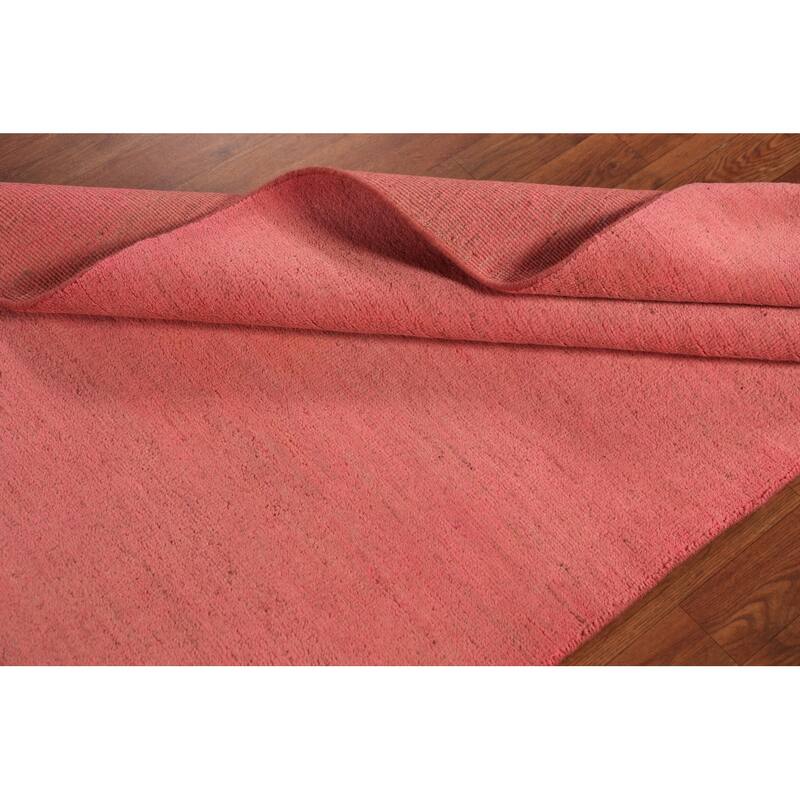 Pink Gabbeh Oriental Runner Rug Handmade Wool Carpet - 3'4" x 6'7"