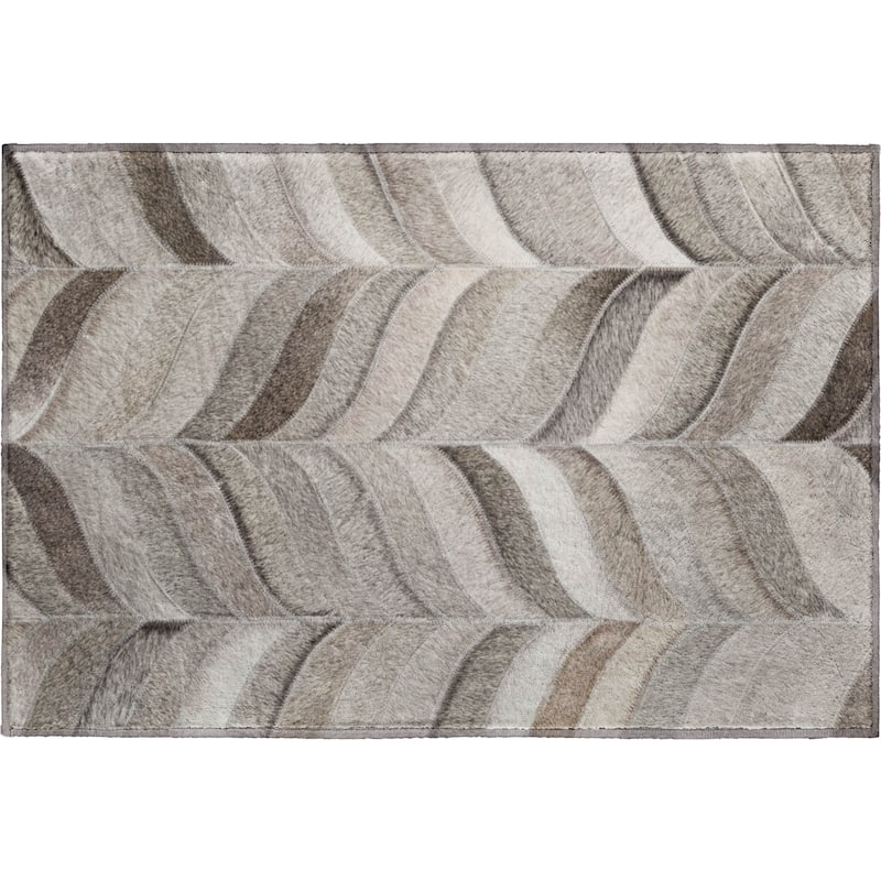 Premium Washable Super Soft Modern Chevron Mayfield Rug