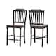 Option Antique Black Slat Back