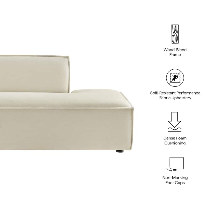Restore Performance Fabric Upholstered Right-Facing Armless Modular Chaise