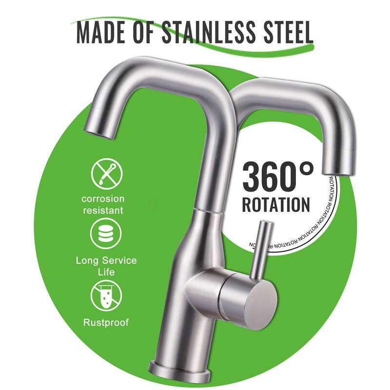 WOWOW Single Handle Bar Faucet With Swivel Spout