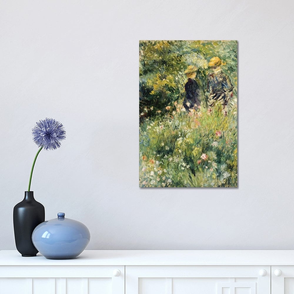 iCanvas "Conversation in a Rose Garden, 1876 " by Pierre-Auguste Renoir Canvas Print