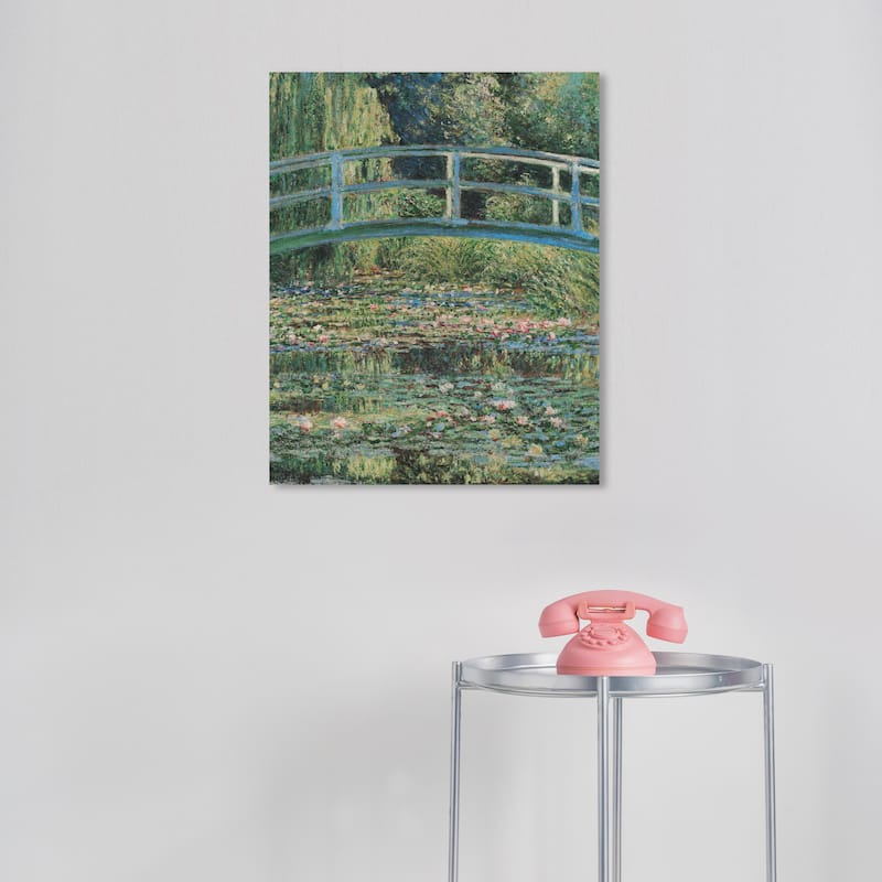 Wynwood Studio Canvas Floral and Botanical Inspired by Monet II Green and Teal French Country Wall Art Canvas Print - 20 x 16