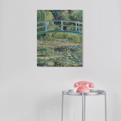 Wynwood Studio Canvas Floral and Botanical Inspired by Monet II Green and Teal French Country Wall Art Canvas Print