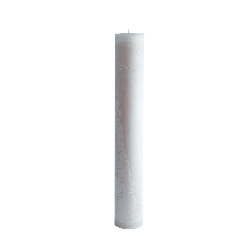 Sm. Round 1-Wick Pillar Candle 4"Dia x 19.65"H Linen - Linen