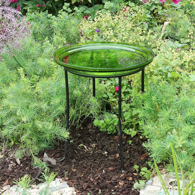 Achla Designs Indoor Outdoor Patio Ring Plant Stand , 14 Inch Tall, Black Powder Coat Finish