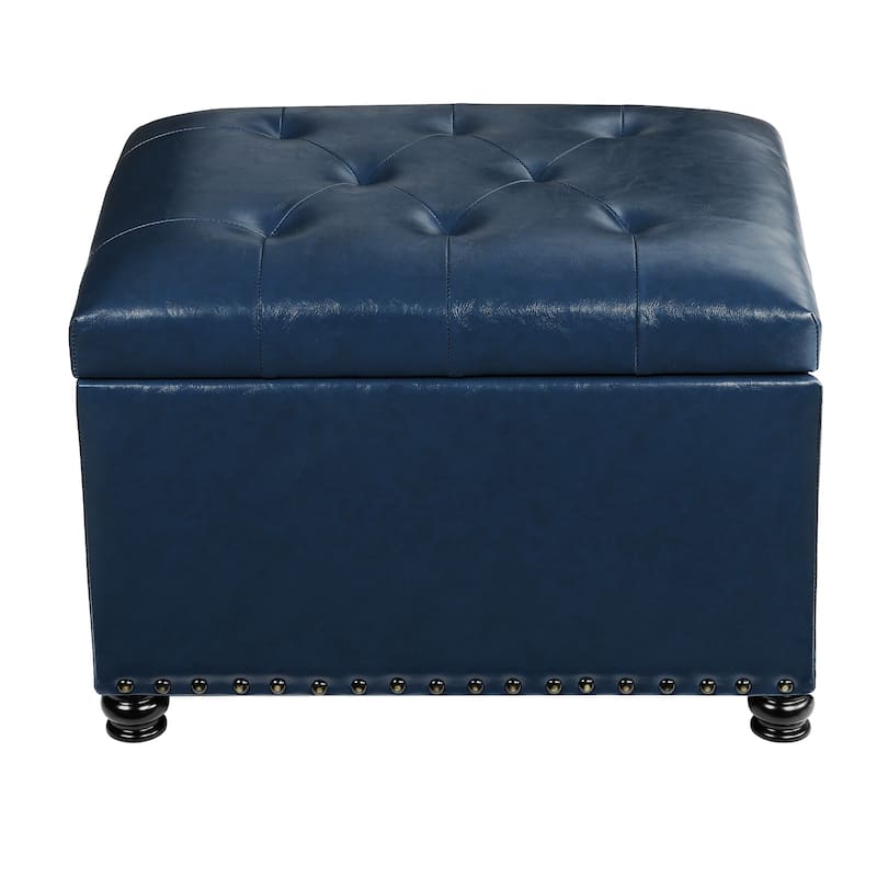 Adeco High End Classy Tufted Storage Ottoman Bench Footstool