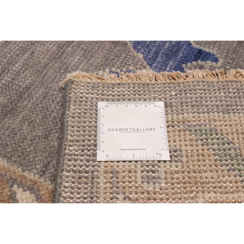 ECARPETGALLERY Hand-knotted Modern Oushak Grey Wool Rug - 9'9 x 13'9