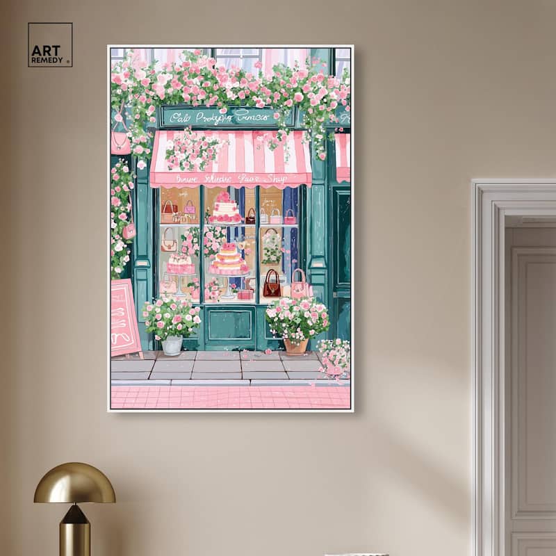 Whimsical Storefront Canvas by Art Remedy