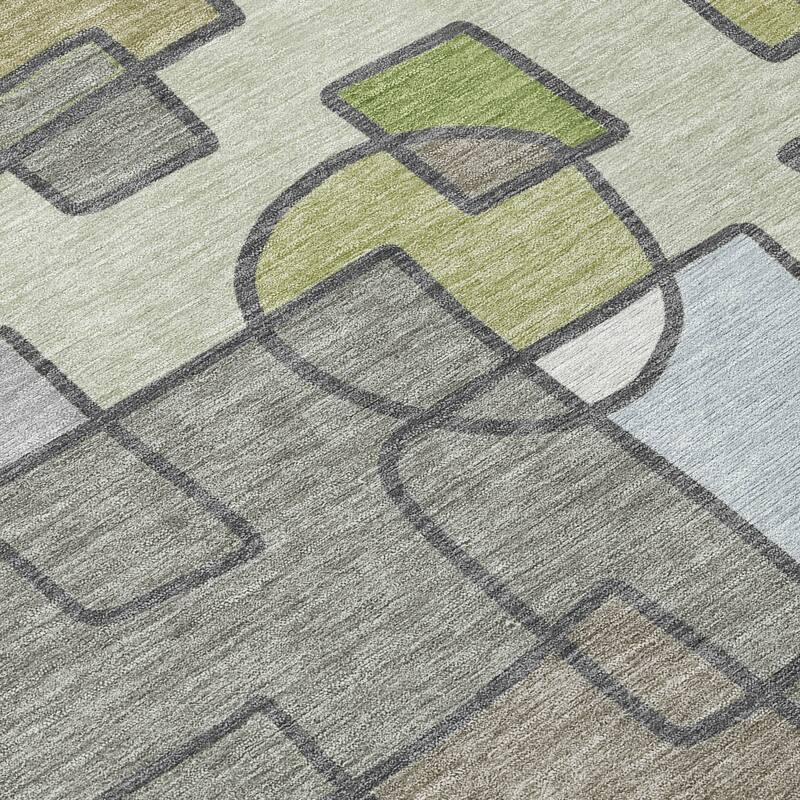 Machine Washable Indoor/ Outdoor Contemporary Prenner Chantille Rug