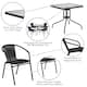 Powder-coated Aluminum/ Rattan Lightweight 5-piece Outdoor Dining Set