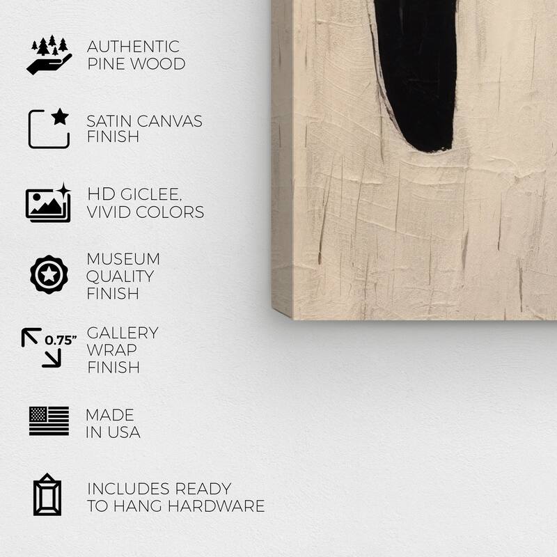 Wynwood Studio Canvas Abstract Natural Expresso Brown and Tan Modern & Contemporary Wall Art Canvas Print