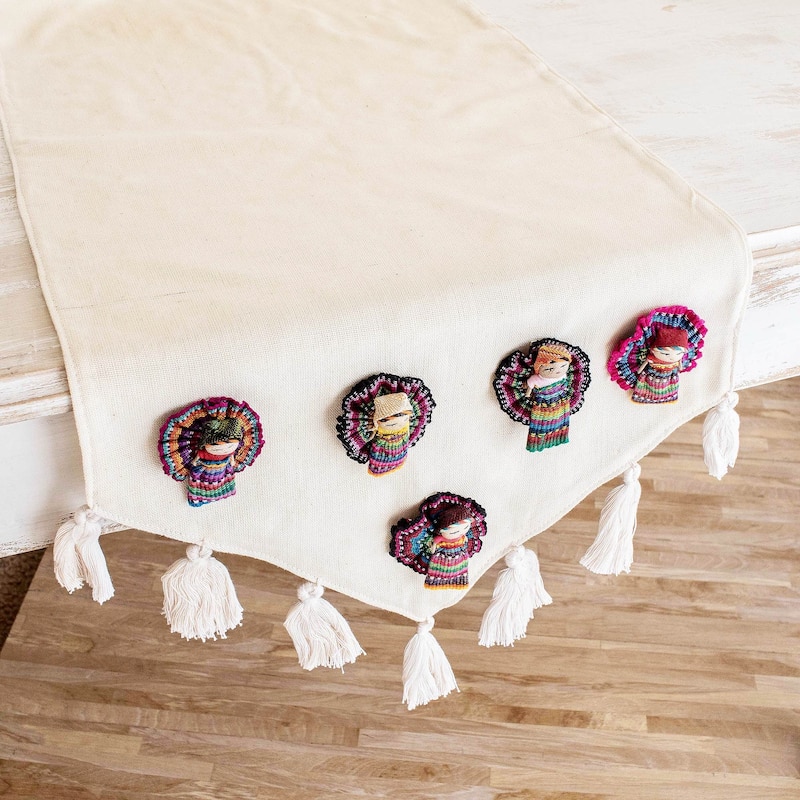 Novica Handmade Ixmucanés Gift Cotton Table Runner