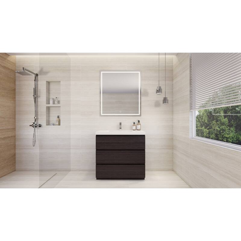 Aron 36'' Freestanding Vanity with Reinforced Acrylic Sink