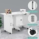 preview thumbnail 7 of 20, EROMMY 45.5" W x 23.6" D Sewing Table featuring a Storage Shelf, Versatile Adjustable Sewing Machine Desk with Storage Bags