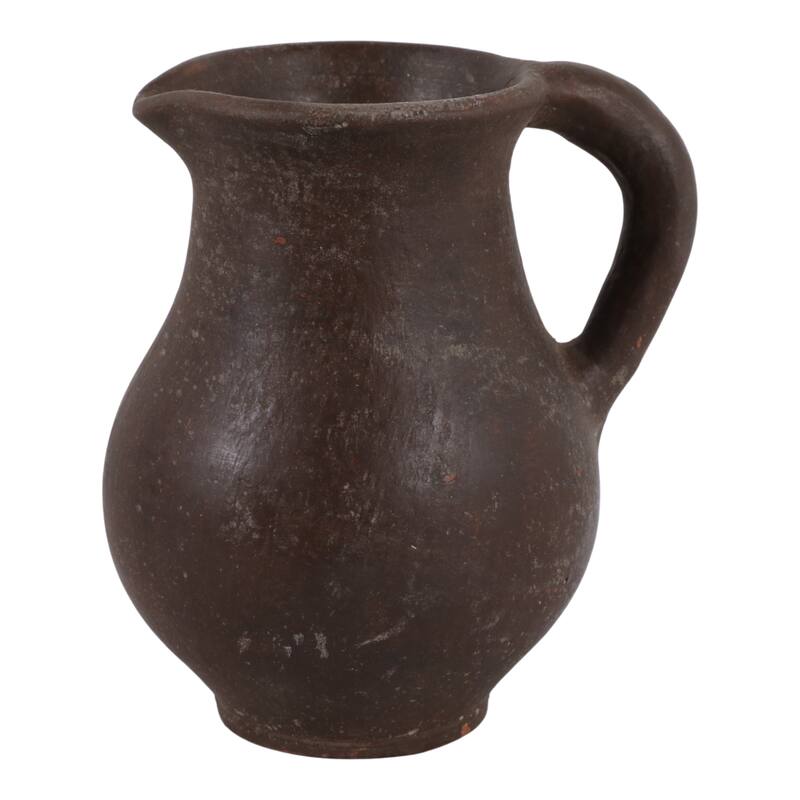 Rustic Pottery Table Jug Vase with Handles - 8"