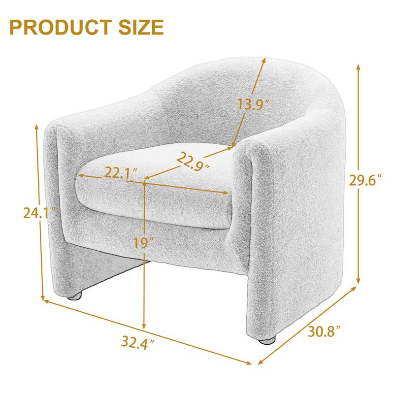 Modern Upholstered Barrel Accent Chair