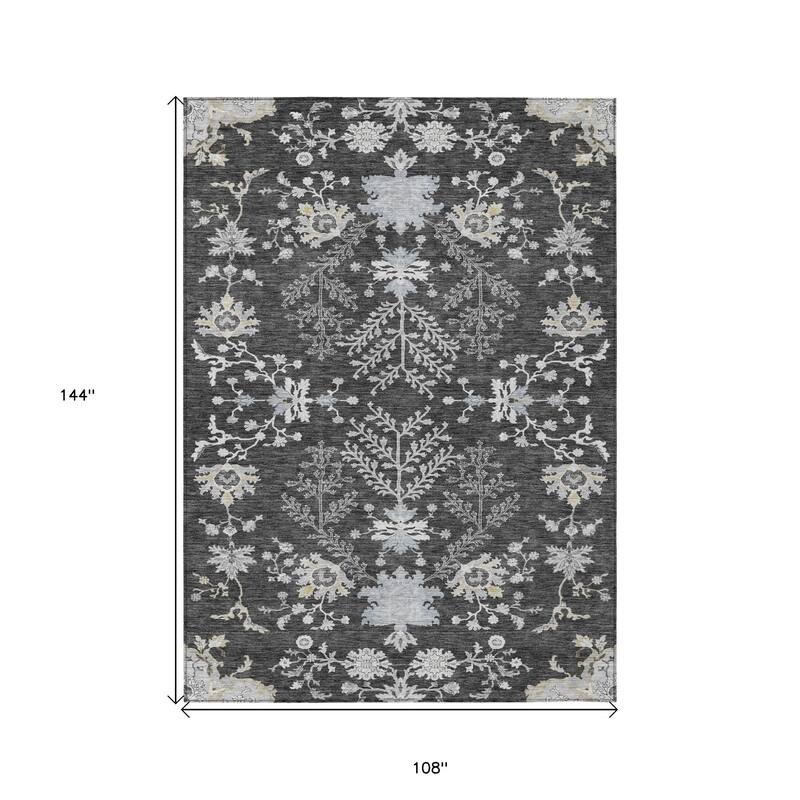 HomeRoots Floral Transitional Rectangle Outdoor Rug