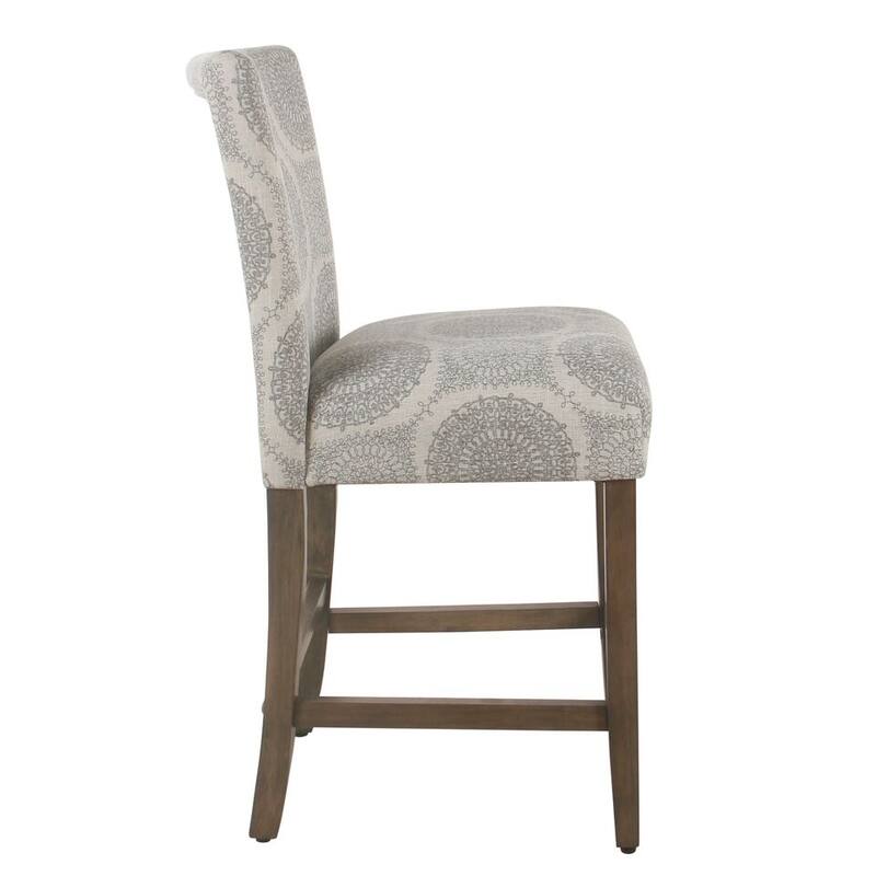 Homepop 24" Parsons Counter Stool - Gray Medallion