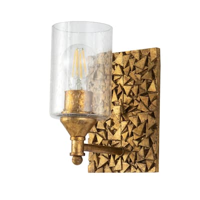 Mosaic 1-Light Gold Wall Sconce - small