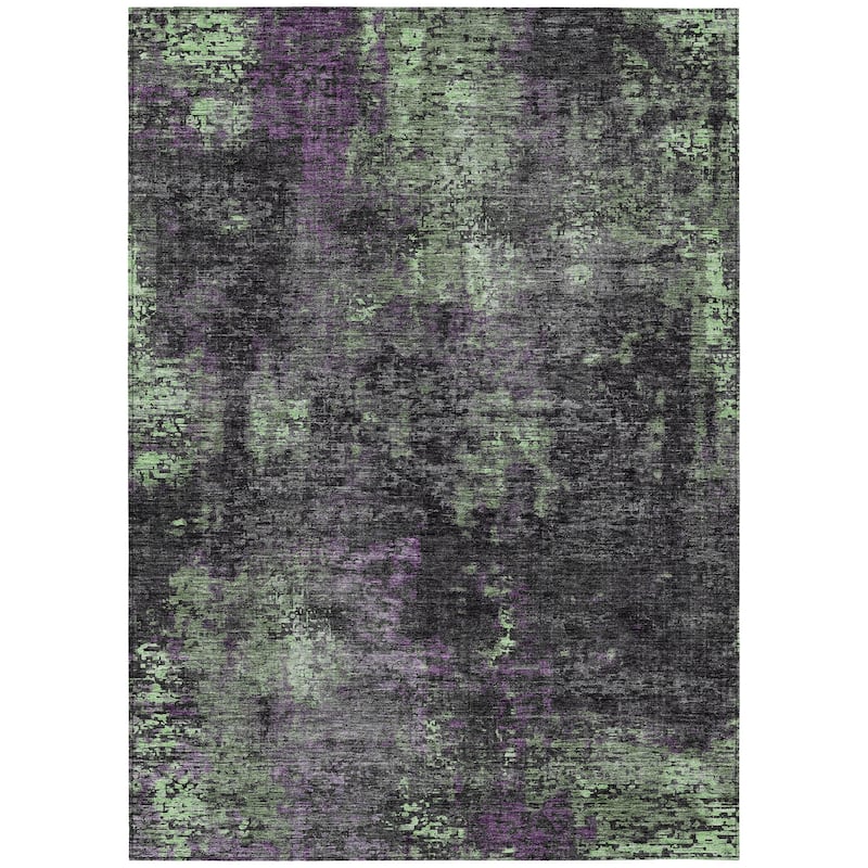 Machine Washable Indoor/ Outdoor Chantille Contemporary Abstract Rug