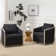 preview thumbnail 3 of 165, KINWELL 31"W Oak Frame Upholstered Swivel Barrel Armchair