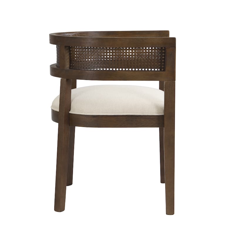 Christopher Knight Home - Whitmore Rubber Wood 7 Piece Dining Set With Rattan Round Backrest